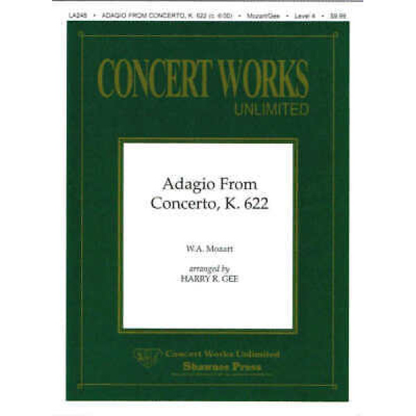 Adagio from Concerto, K. 622 W.A. Mozart For Clarinet Arr. by Harry  R. Gee (Hl35000199)