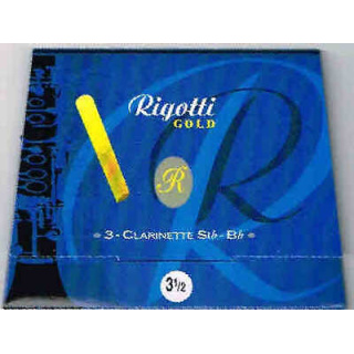 Rigotti Gold Bb Clarinet Reeds - Strength 3 1/2 - Pack of 3
