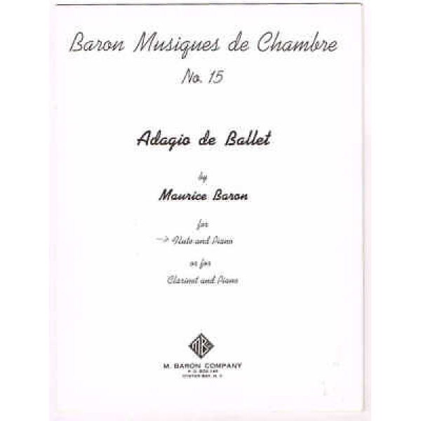 Baron Musiques de Chambre No. 15 Adagio de Ballet Flute & Piano