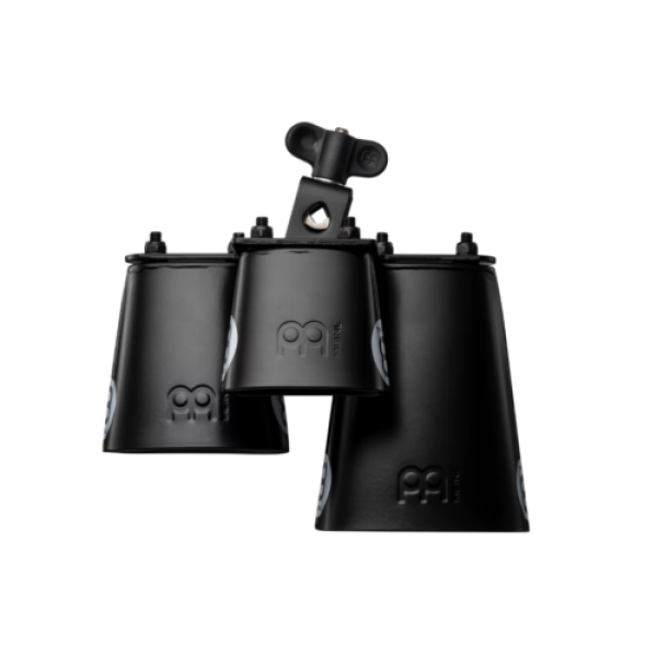 Meinl Percussion Tripple Steelbell - Black (SLTRI-BK) - Image 2