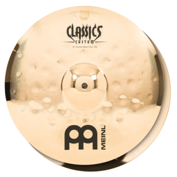 Meinl Cymbal - Classics Custom Hi Hat Pair - 14 Inch - Extreme Metal (CC14EMH-B)