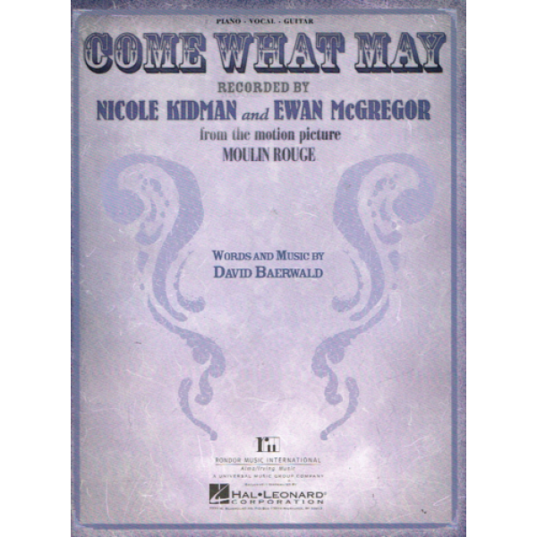 Come What May by Nicole Kidman & Ewan McGregor for Moulin Rouge - Piano/Vocal/..