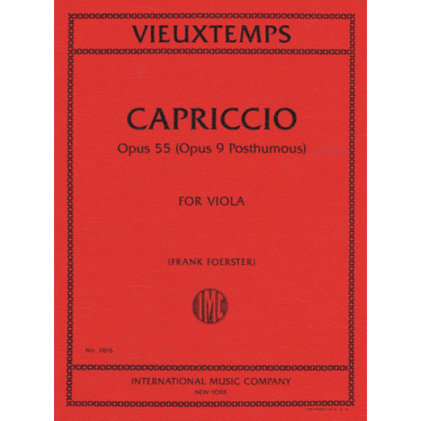 Vieuxtemps - Capriccio Opus 55 (Opus 9 Posthumous) for Violia - IMC (3816)