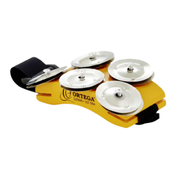Ortega Singer-Songwriter Foot Tambourine 5 Pairs of Jingles Ching Effect (OSSFT)