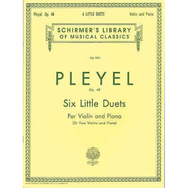 Pleyel Op. 48 -Six Little Duets for Two Violins Vol 298 (HL50254080)