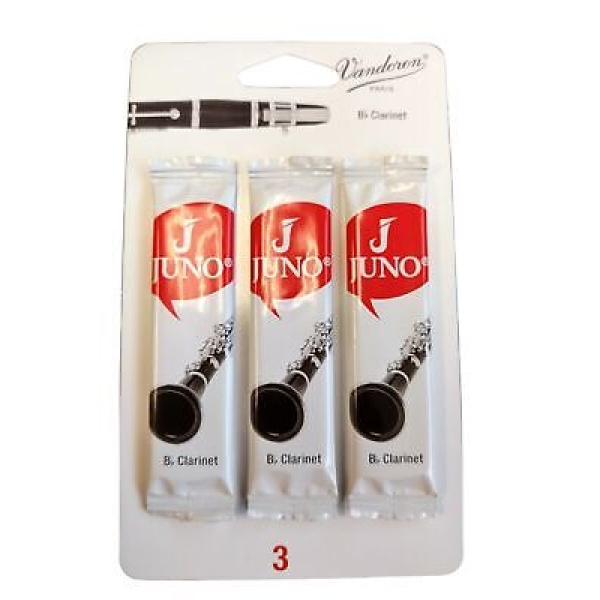 Juno by Vandoren - Bb Clarinet Reeds - Strength 3 -  Pack of 3 Reeds (JCR013/3)