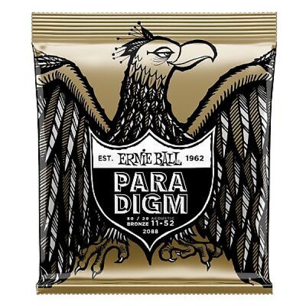Ernie Ball Light Paradigm 80/20 Bronze Acoustic Guitar Strings 11-52 Gauge (20..