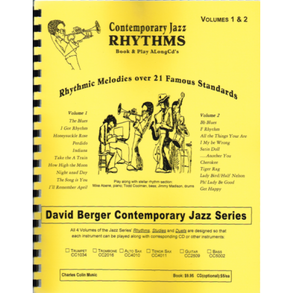 David Berger Contemporary Jazz Rhythms Volume 1 & 2 for Trumpet (CC1034)