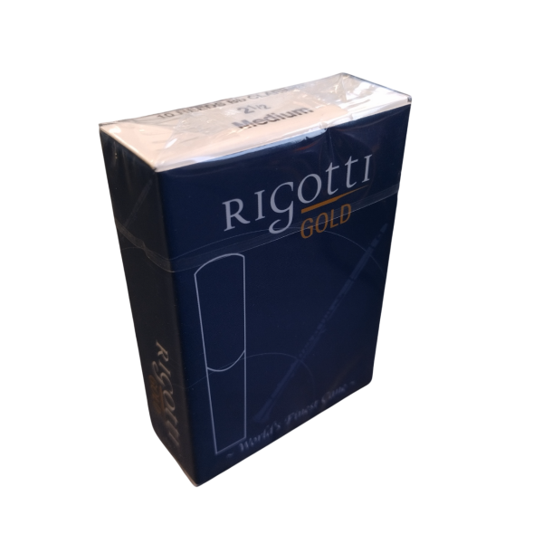 Rigotti Gold Bb Clarinet Reeds - Strength 2 1/2 Medium - Box of 10