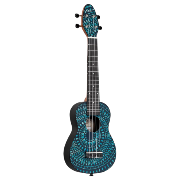 Ortega Keiki Ukulele Soprano Size Super Scale Agathis Kaleidoscope (K2SS-BKC)