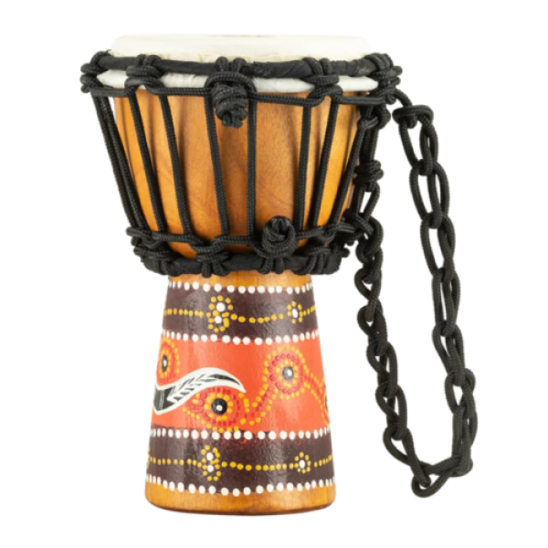 Meinl Percussion 4 1/2 Inch Wood Djembe - Python Design - Mahogany (HDJ5-XXS) - Image 2
