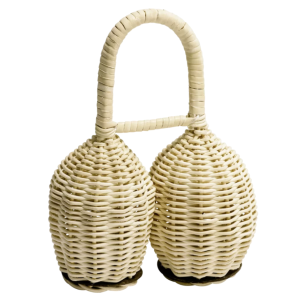 Meinl Percussion Double Shaker - Rattan W/ Coconut Bottom - Hand Woven (DO1)