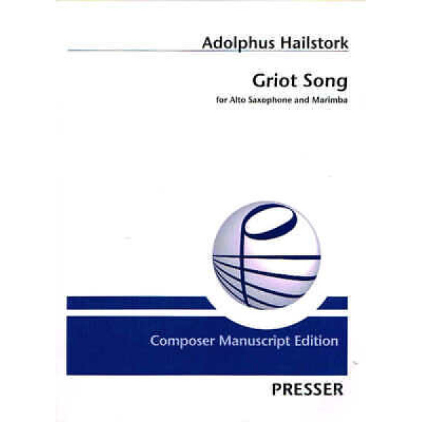 Pre Owned Adolphus Hailstork Griot Song for Alto Saxophone and Marimba - Presser