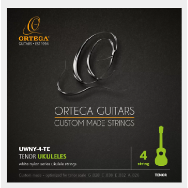 Ortega Guitars - Tenor Ukulele Strings - White Nylon Series (UWNY-4-TE)