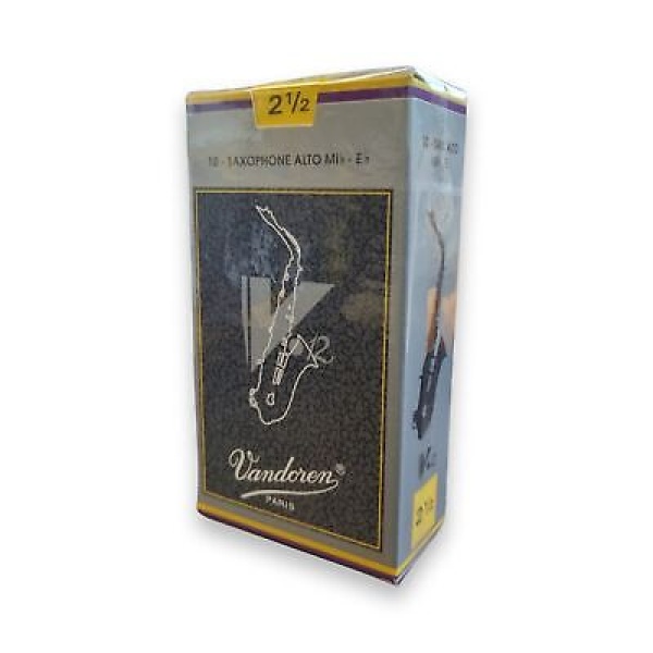 Vandoren V12 Eb Alto Saxophone Reeds - Strength 2 1/2 - 10 Pack (SR6125)