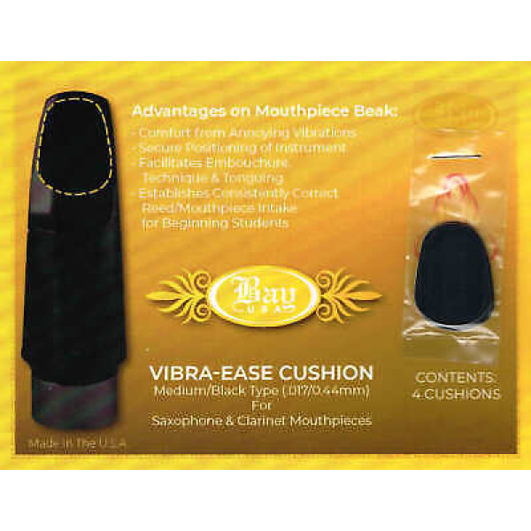 Bay USA Vibra-Ease Cushions Medium Black Type (.017/0.44mm) for Saxophone or C..
