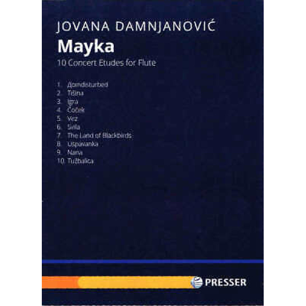 Mayka by Jovana Damnjanovic 10 Concert Etudes for Flute (114-42362)