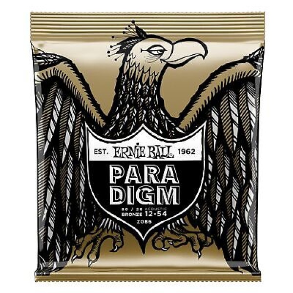 Ernie Ball Medium Light Paradigm 80/20 Bronze Acoustic Guitar Strings 12-54 Ga..