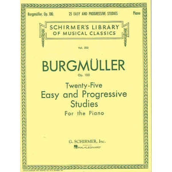 Pre-Owned Burgmuller Op. 100 Twenty-Five Easy and Progressive Studies for the ..