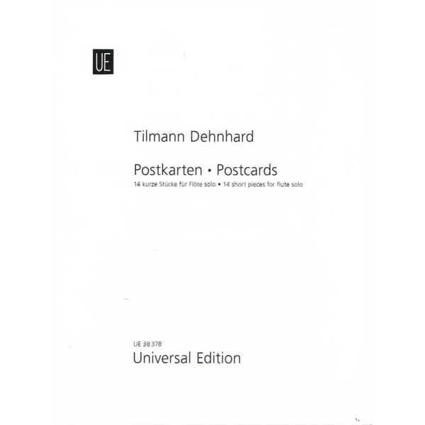 Tilmann Dehnhard - Postcards - 14 Short Pieces for Flute Solo (UE038378)