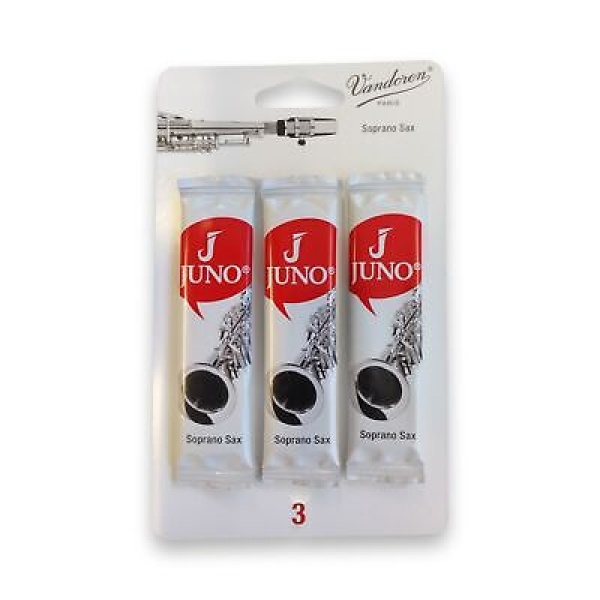 Juno by Vandoren - Bb Soprano Saxophone Reeds - Strength 3 - 3 Pack (JSR512/3)