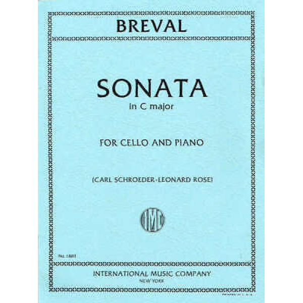 Brevel Sonata in C Major for Cello and Piano (Schroeder-rose)