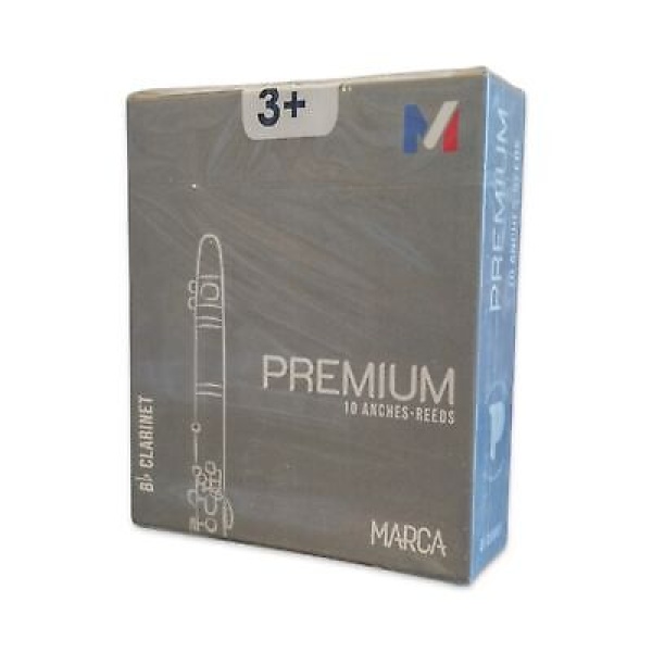 Marca Premium Bb Clarinet Reeds - Strength 3+ Box of 10 Professional  Reeds - ..
