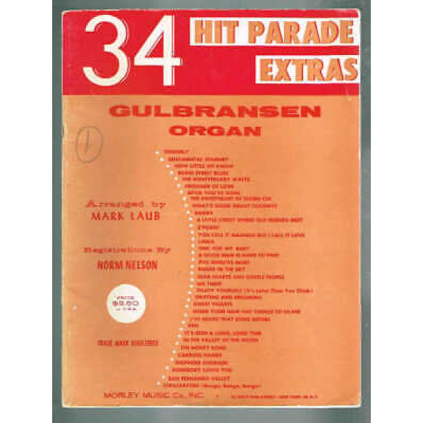 Pre-Owned 34 Hit Parade Extras - Gulbransen Organ - Arranged by Mark Laub