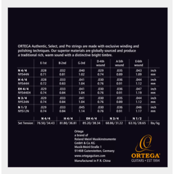 Ortega Guitars - Select - Classical Guitar Strings - Extra Hard Tension (NYS44.. - Image 2