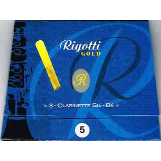 Rigotti Gold Bb Clarinet Reeds - Strength 5 - Pack of 3