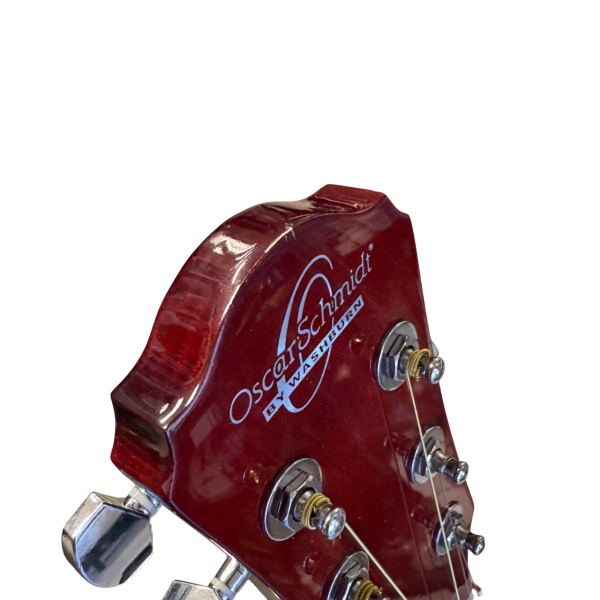 Scratch & Dent Oscar Schmidt Acoustic Guitar w/ Gig Bag - Tobacco Sunburst (OD45CTSPAK) - Image 5