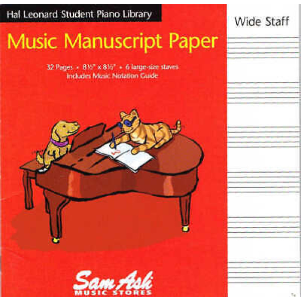 Music Manuscript Paper - 32 Pages - 8 1/2 Inch (HL00296681)