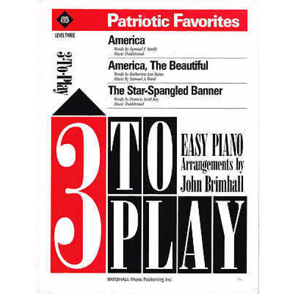 Pre-Owned Patriotic Favorites 3-To-Play - Level 3 Easy Piano Arrangements by J..