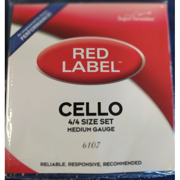 Red Label Cello Set 4/4 Medium Gauge (6107)