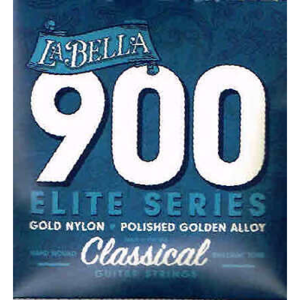 La Bella 900 Elite Series Gold Bylon Polished Golden Alloy Classical Guitar St..