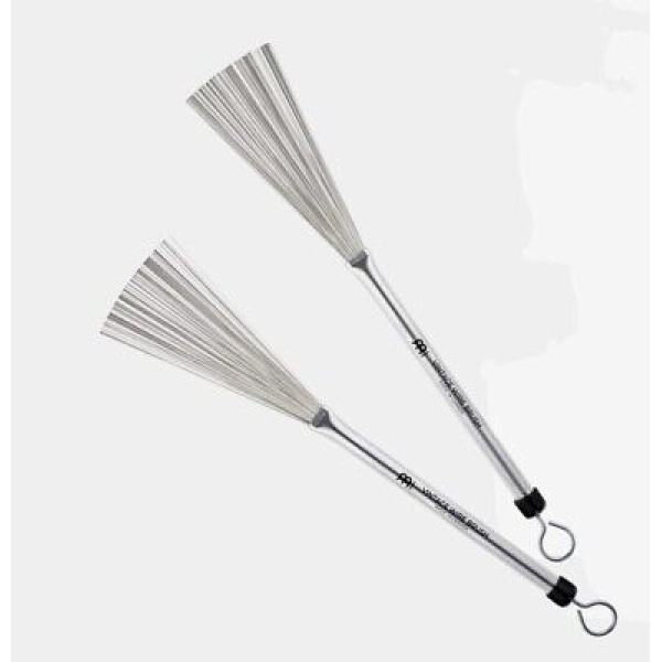 Meinl Stick & Brush Vintage Wire Brushes - Aluminum Handle Grip, Pair (SB309) - Image 2
