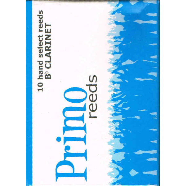 Primo Reeds Bb Clarinet - Strength 2.5 - Box of 10 Hand Selected Reeds