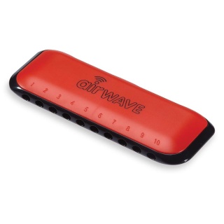Musical Instrument Corporation AW-1R Airwave Harmonica with Instruction Book, Red