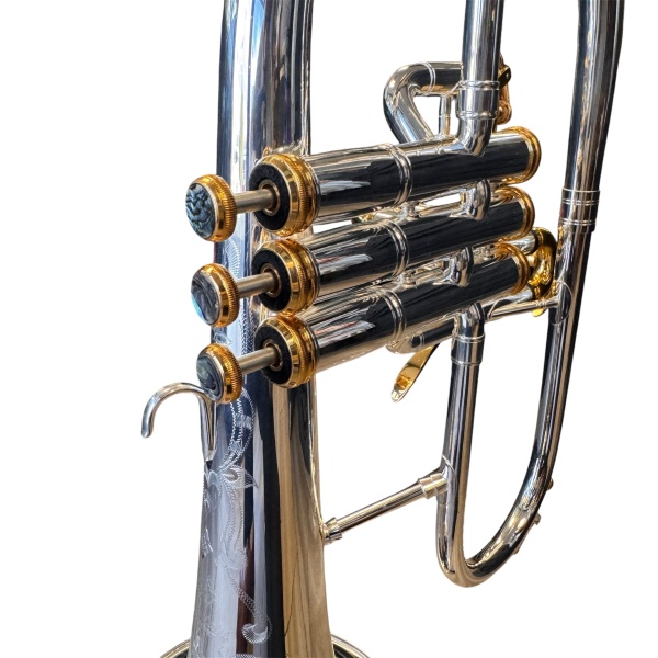 Mandala Flugelhorn in Silver Plate Finish with Deluxe Case - Image 2