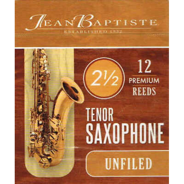 Jean Baptiste Bb Tenor Saxophone Premium Unfiled Reeds - Strength 2 1/2 - Box ..