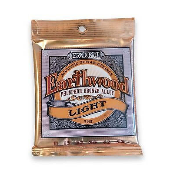 Light Earthwood Phosphor Bronze Acoustic Guitar Strings 11-52 Gauge (2148)