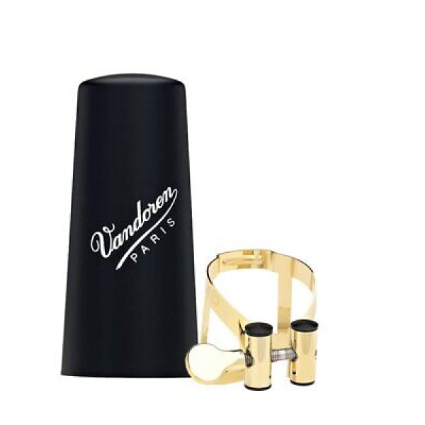 Vandoren M/O Ligature and Plastic Cap for Bb Clarinet - Gold Plated (LC51GP) - Image 2