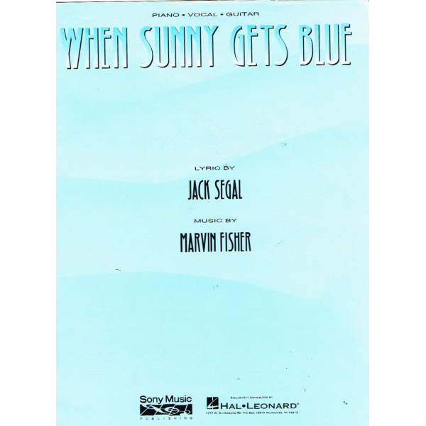 Pre-Owned When Sunny Gets Blue by Jack Segal for Piano/Vocal/Guitar (HL00351105)