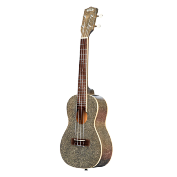 Kala Stardust Gold Sparkle Concert Ukulele (KA-SPRK-GOLD) - Image 4