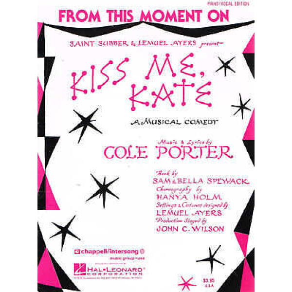 Pre-Owned - From This Moment On - Kiss Me Kate A Musical Comedy by Cole Porter..