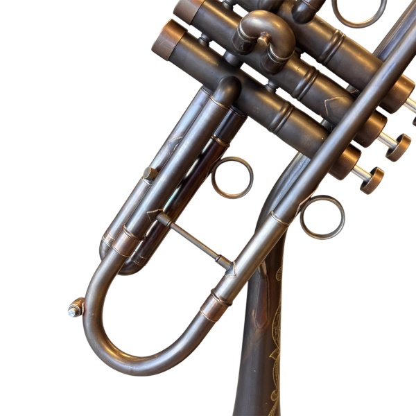 Mandala Draco Vintage Coffee Bb Trumpet with Dizzy Bell and Deluxe Case - Image 7