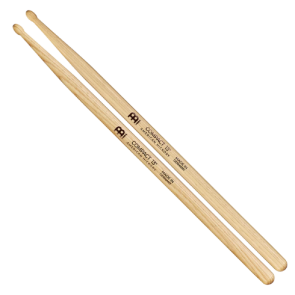 Meinl Stick & Brush Drumsticks Compact 13- Inch, Hickory, Medium, Oval tip, Pa..