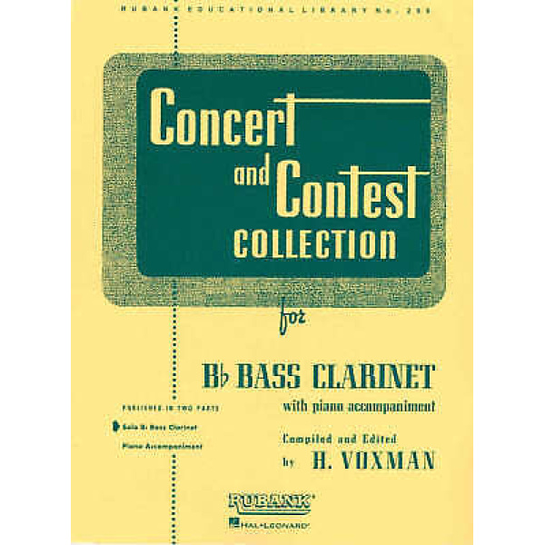 Concert And Contest Collection B Flat Bass Clarinet Solo Part Only (Rubank Edu..