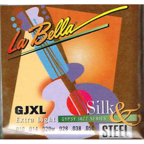 La Bella Ball End GJXL Extra Light Silk and Steel Gypsy Jazz Series 10-50 (LB-..