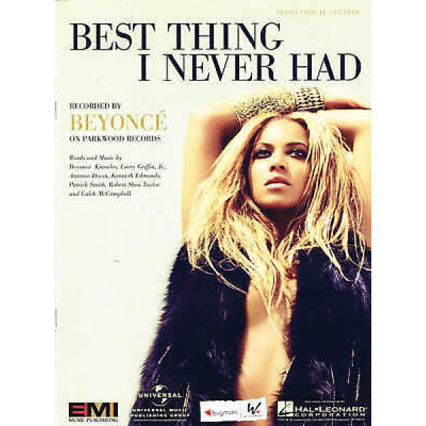 Pre-Owned Best Thing I Never Had By Beyoncé - Piano/Vocal/Guitar (HL00354219)
